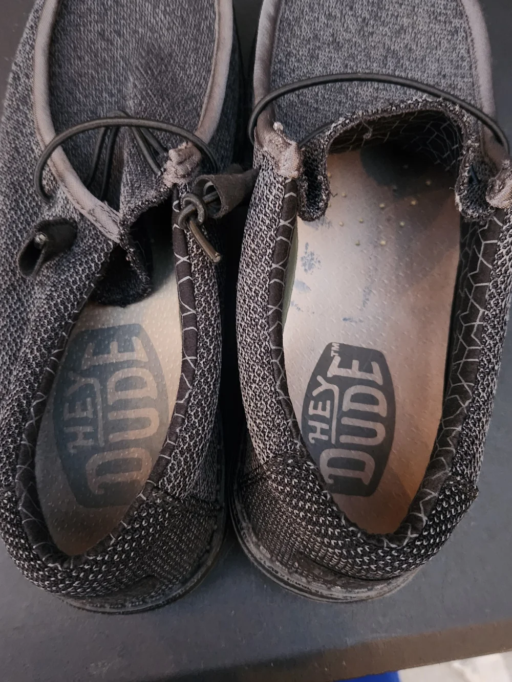 Hey Dude Men's Charcoal Grey Slip-On Loafers